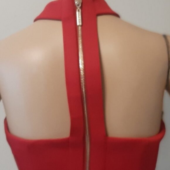 New MARCIANO Genova Choker Scuba Top Red Women's Size Small $118.00 - Picture 2 of 2
